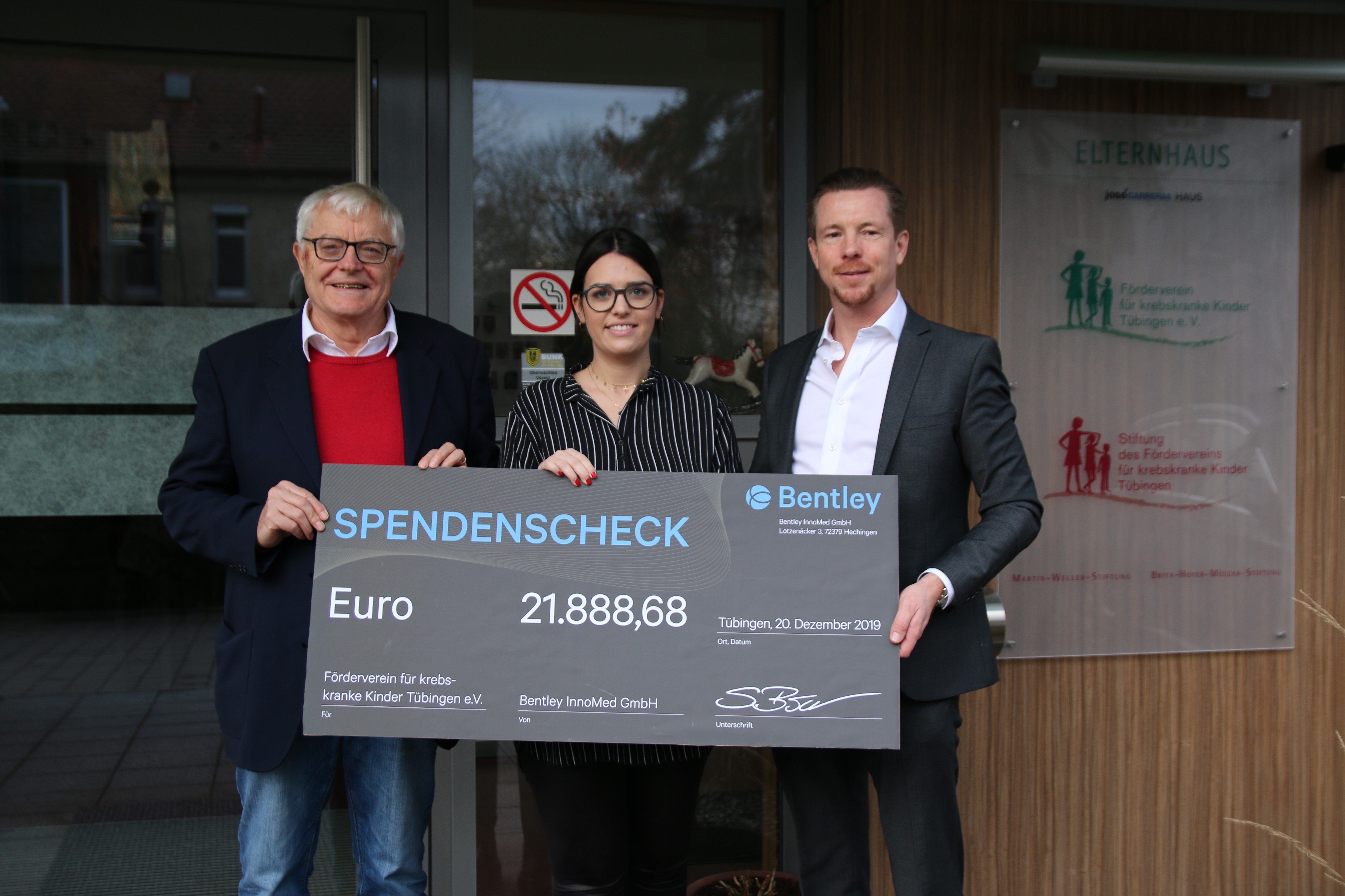 Bentley employees donate to charity supporting children with cancer and their families